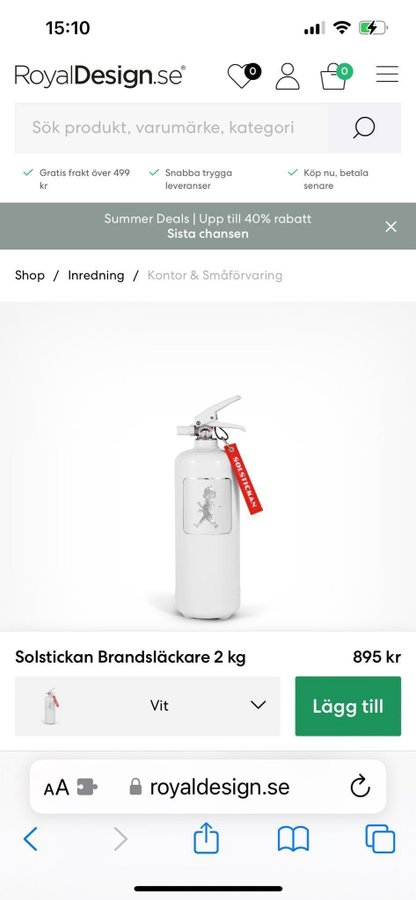 Solstickan Brandsläckare 2 kg