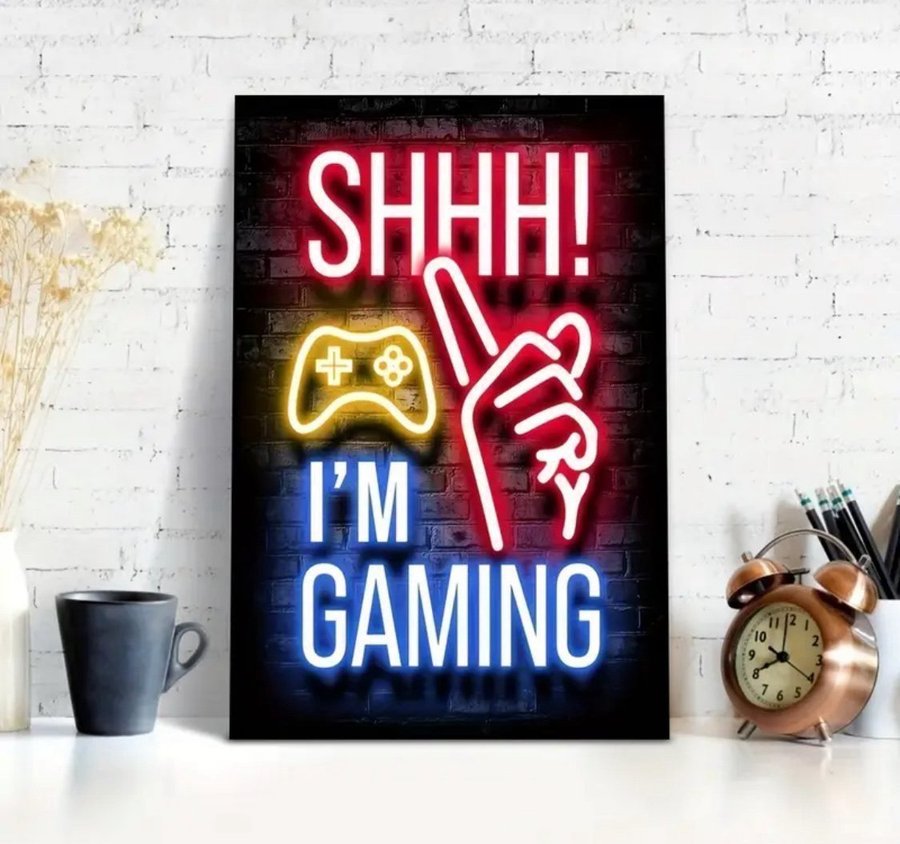 Canvas Poster Gaming Inredning 40x30 cm