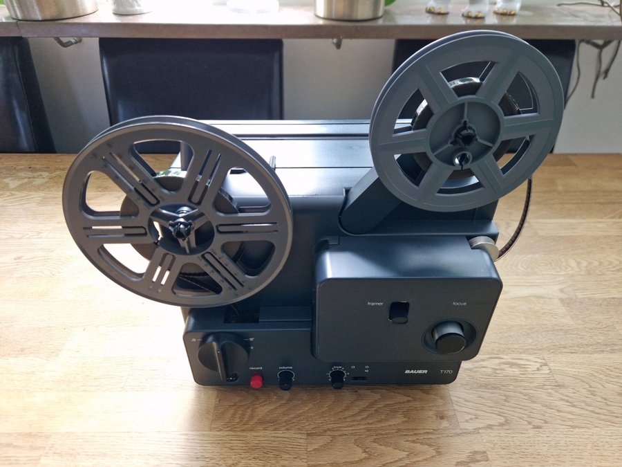 Bauer T170 Ljud Sound Super 8 mm Projektor Projector 18 24 fps film foto