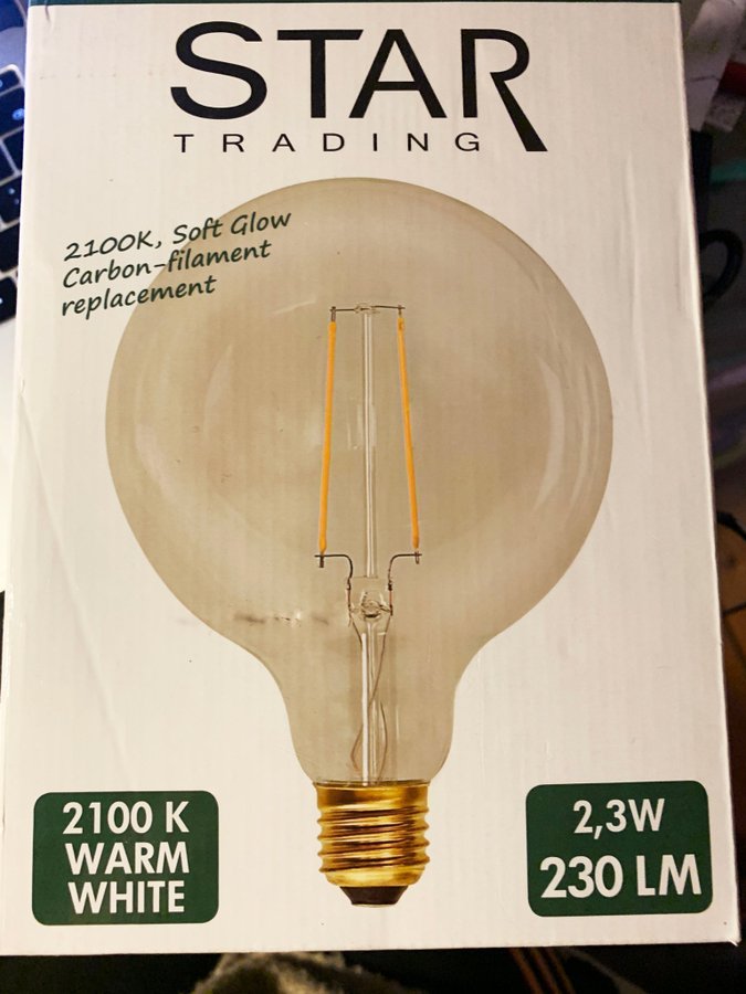 STar Trading stor LEDLAMPA med spiralform inuti