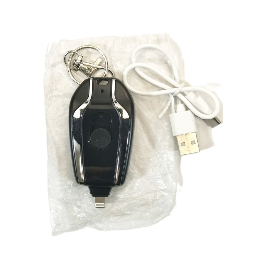 Keychain Emergency Charger: Lightning (BLACK) NEW!