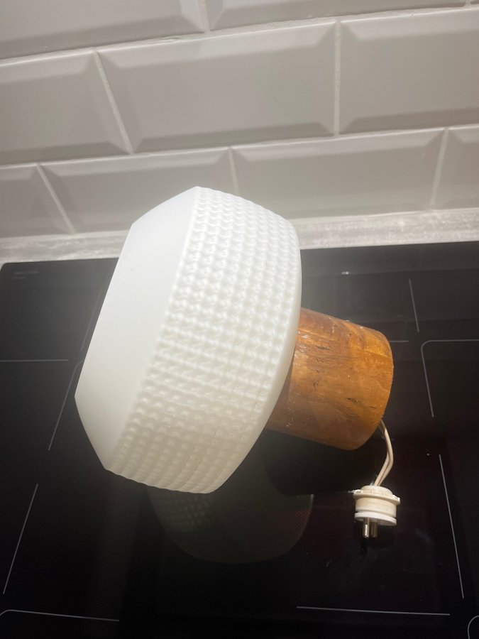 Retro taklampa teak och glas