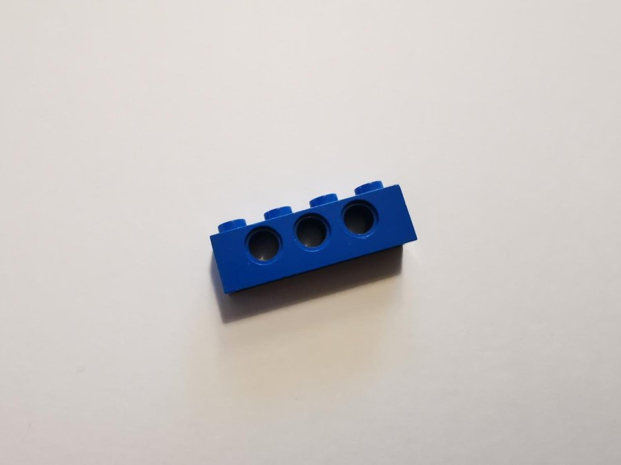 Lego - technic - brick - 1x4 - part 3701 - blå