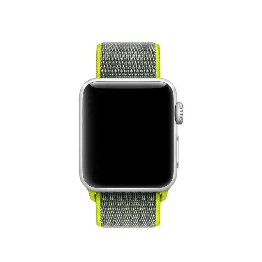 Nylonloop 38/40/41/42mm Apple Watch Armband - GRÅ / NEONGUL