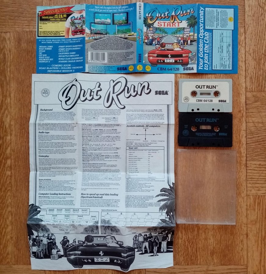 Out Run - OutRun (US Gold - SEGA) - Commodore 64 / C64 Spel