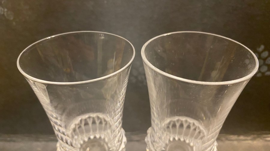 2 st diadem champagneglas skruf samlare glas