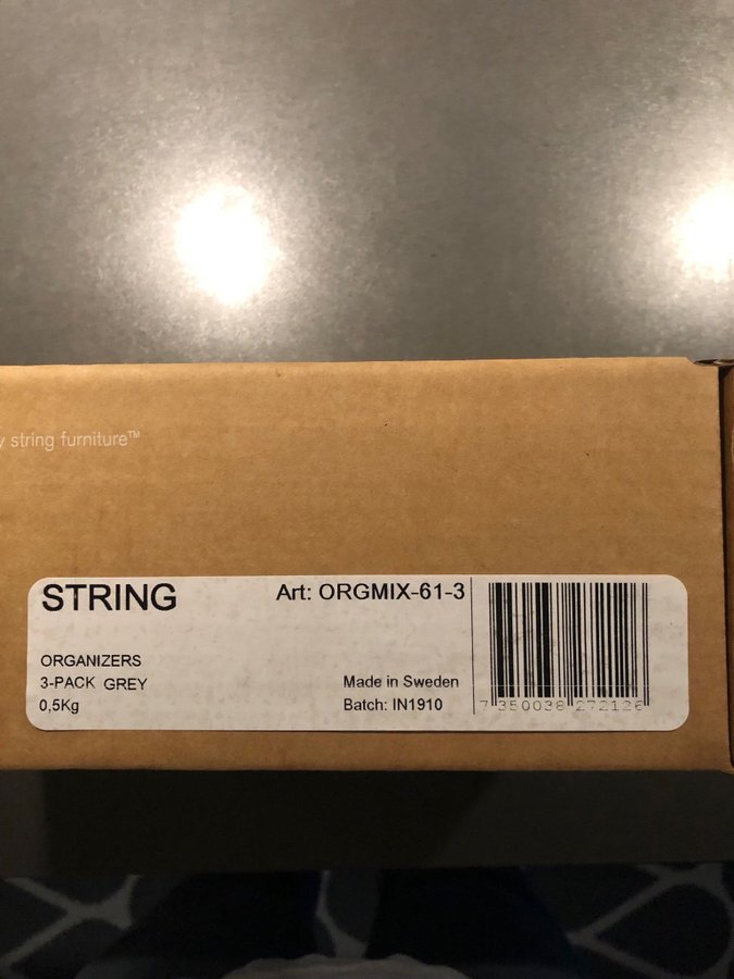 String+ Organizer 3-pack Grå