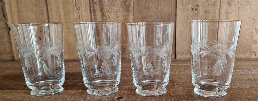 4 st Kosta Boda glas saftglas dricksglas glas retro vintage 60 tal