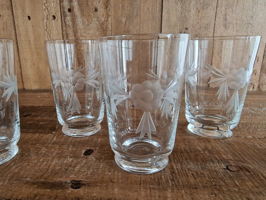 4 st Kosta Boda glas saftglas dricksglas glas retro vintage 60 tal