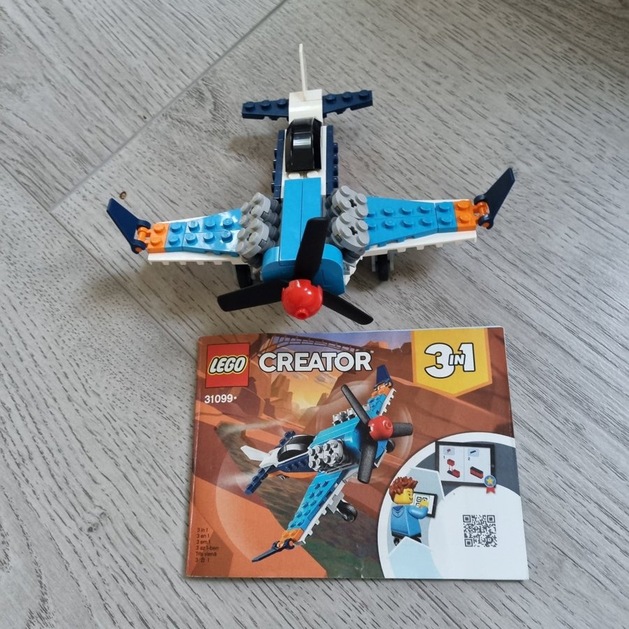 LEGO Creator 3-i-1 31099 Flygplan, Helikopter  Flygplan