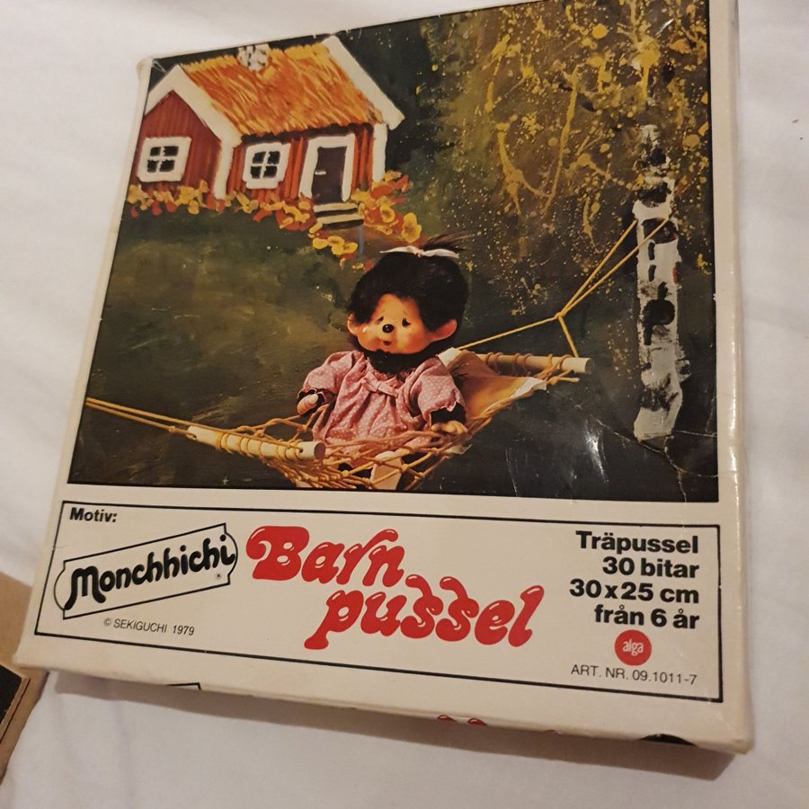 Träpussel - Barnpussel "monchhichi" ngt för samlaren