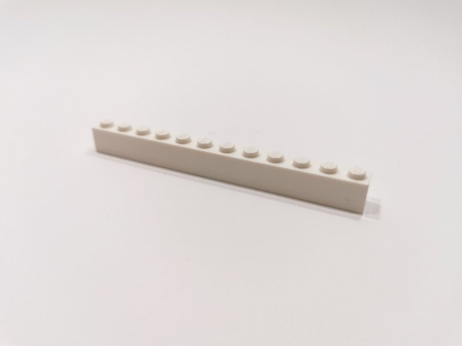 Lego - brick - bas - 1x12 - part 6112 - vit