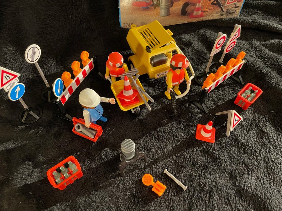 Playmobil 3745 Vägarbete + diverse extrabitar