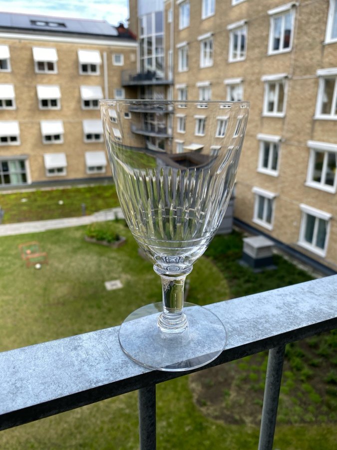 12 st 1930-talsglas - Antagligen Skruf glasbruk 6 vin + 6 snaps