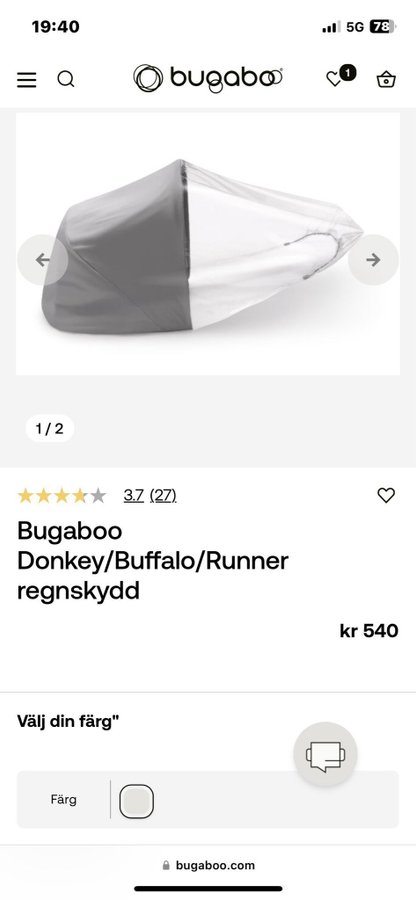 Bugaboo Donkey/Buffalo/Runner Regnskydd