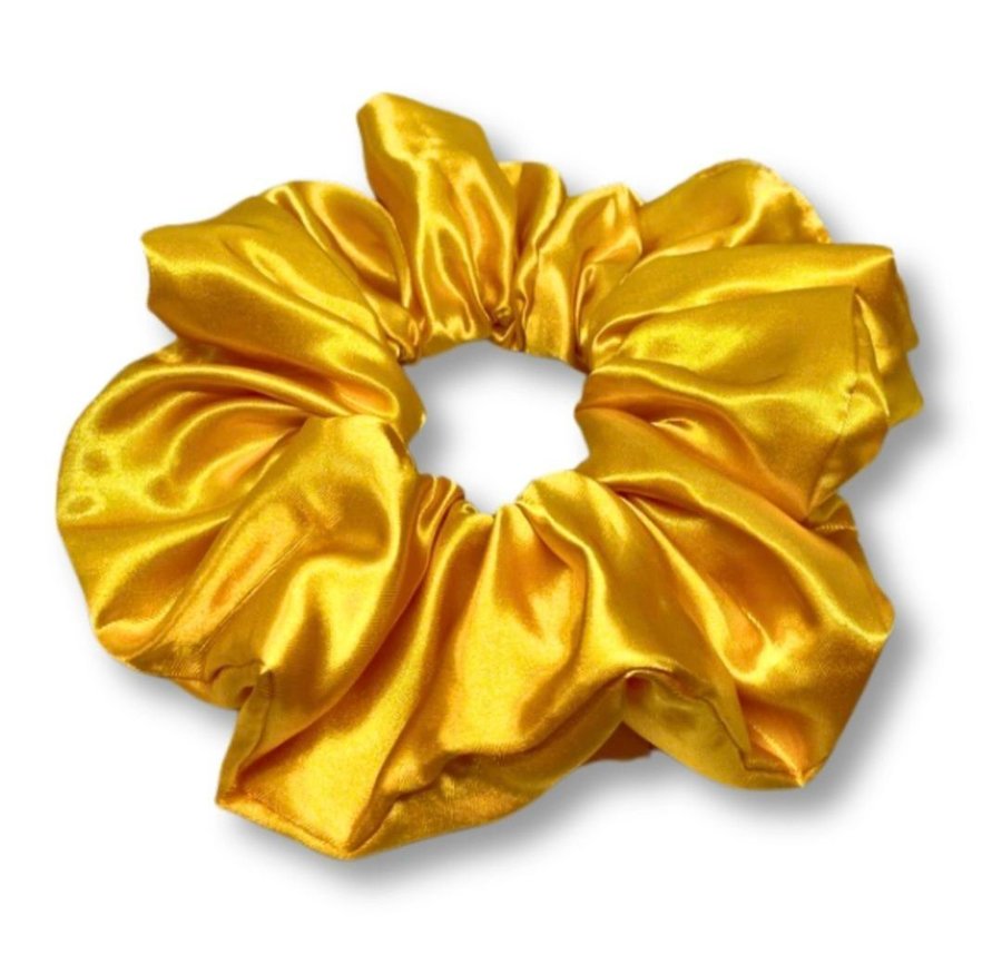 Guld siden överdimensionerad XXL Scrunchie hårsnodd Enchanted Scrunch NY