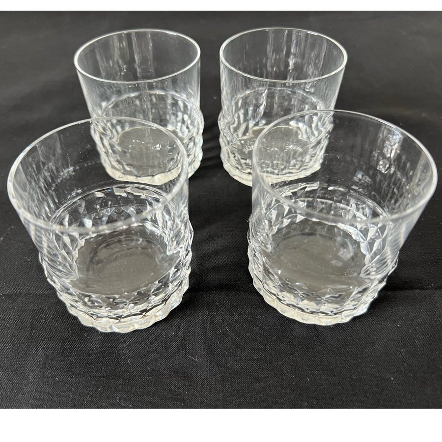 4 st Vintage Orrefors * SILVIA * Selter/Whiskyglas, design Ingeborg Lundin