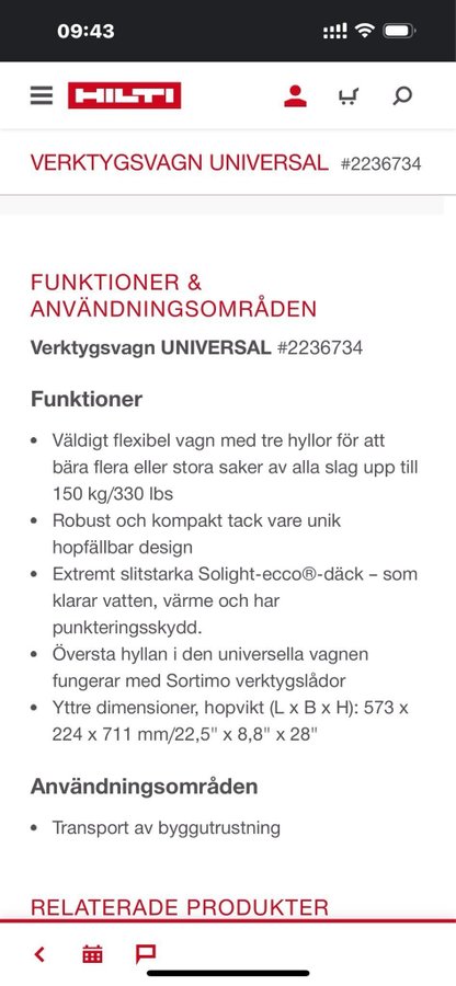 Hilti Verktygsvagn Universal