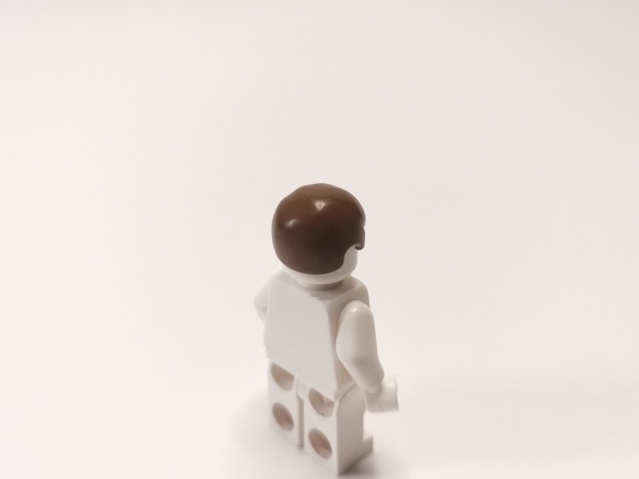 Lego - tillbehör - huvudbonad - herr frisyr - hår - part 3901 - brun (old brown)