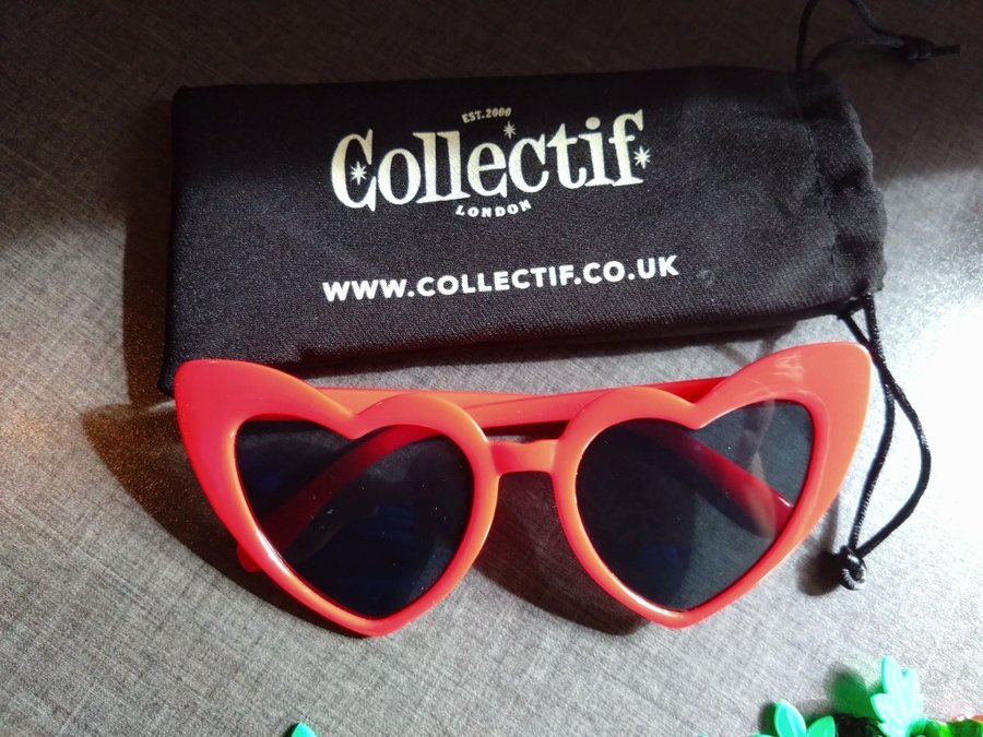 Collectif solglasögon cateye pinup + armband Rockabilly