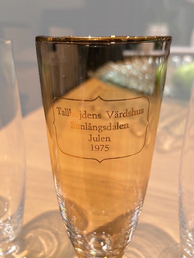 Tallhöjdens Värdshus Simlångsdalen Julglas 1973, 1975  1976