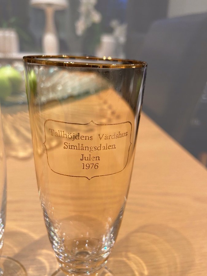 Tallhöjdens Värdshus Simlångsdalen Julglas 1973, 1975  1976