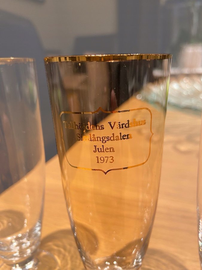 Tallhöjdens Värdshus Simlångsdalen Julglas 1973, 1975  1976