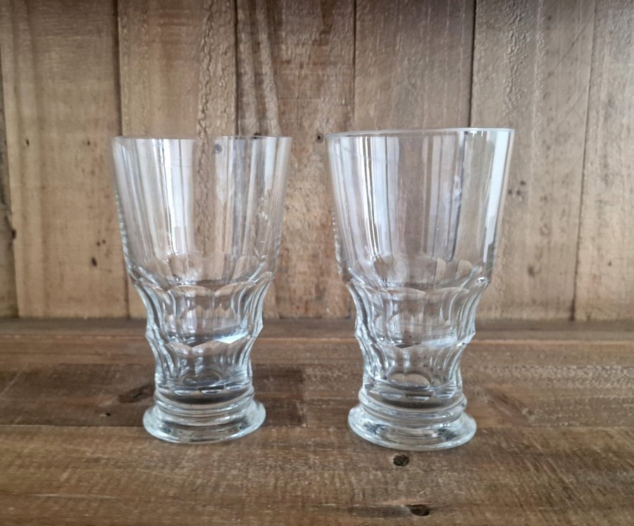 Kosta Boda 2 st äldre ölglas longdrinkglas grogglas Elis Bergh h 14,5 cm