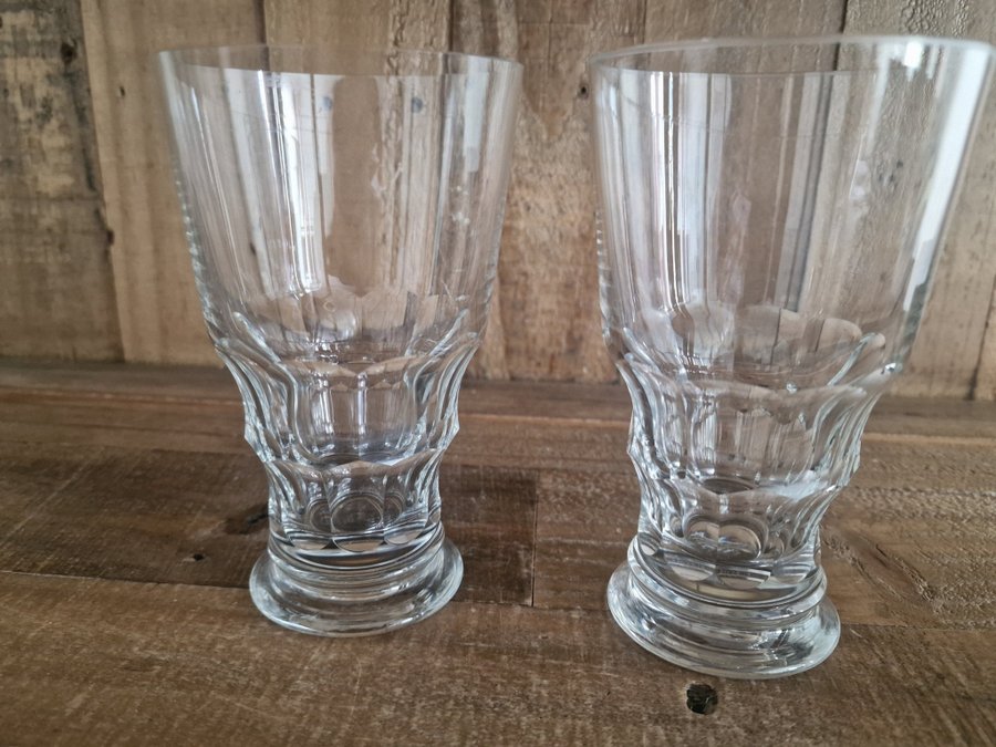 Kosta Boda 2 st äldre ölglas longdrinkglas grogglas Elis Bergh h 14,5 cm