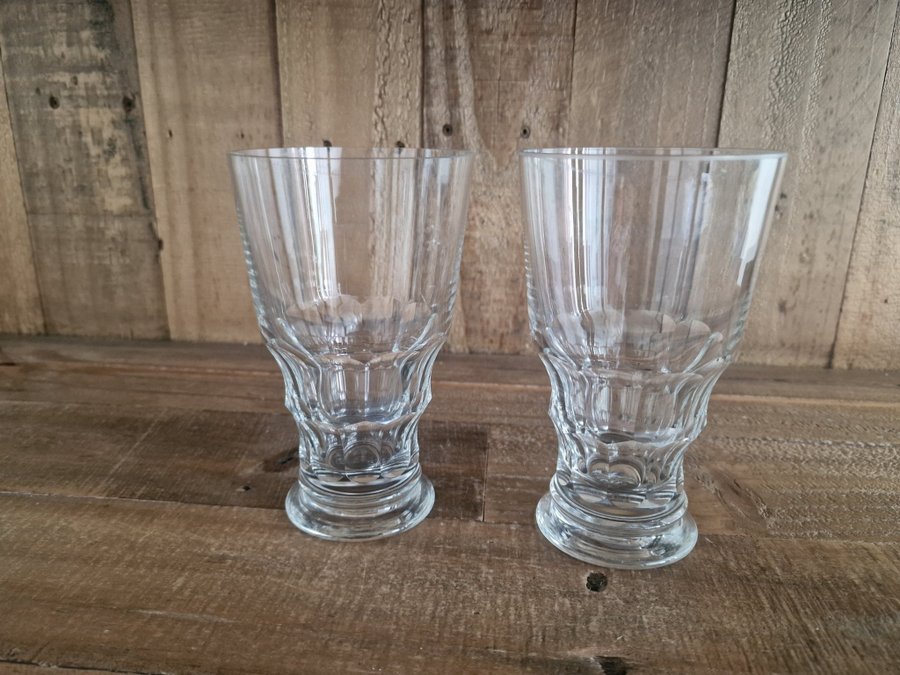 Kosta Boda 2 st äldre ölglas longdrinkglas grogglas Elis Bergh h 14,5 cm