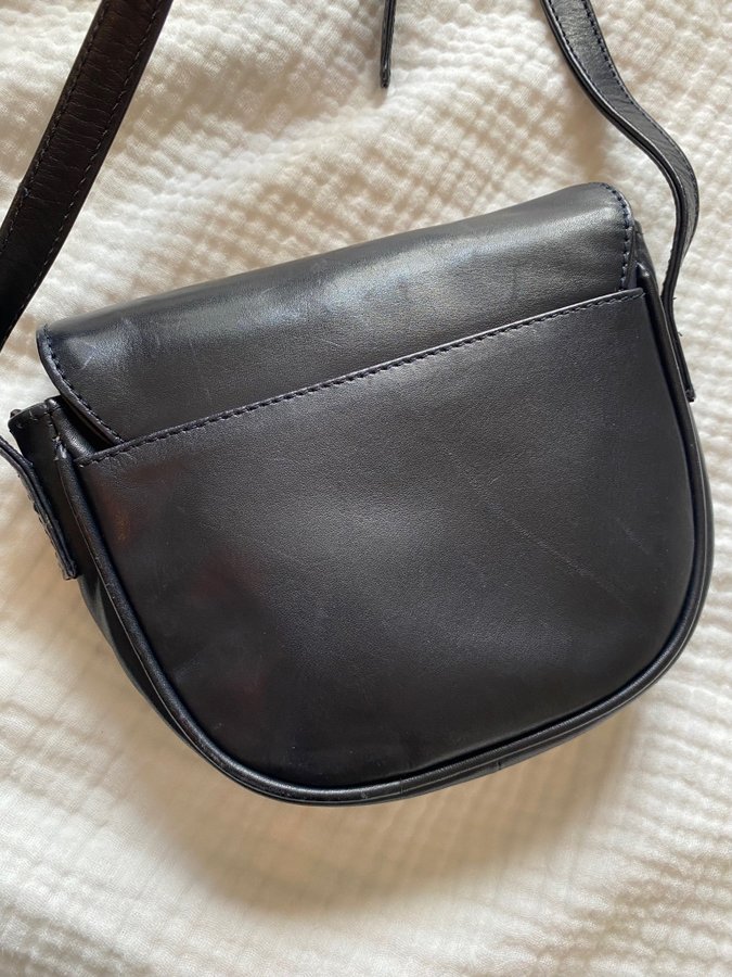 Black vintage leather bag