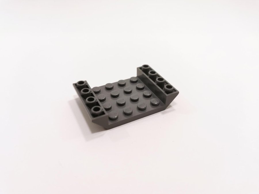 Lego - underdel - slope - 6x4 - part 30283 - mörkgrå (bluish)