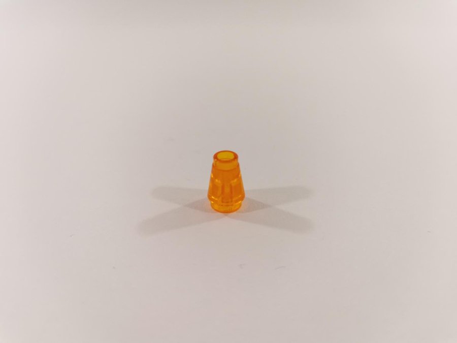 Lego - transparent - 1x1 - konad - part 4589 - trans orange