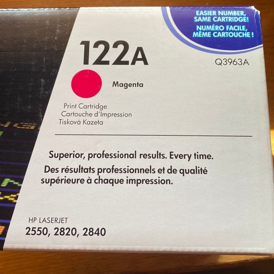 HP LaserJet 122A / Q3966A Toner Magenta - Ny Oöppnad