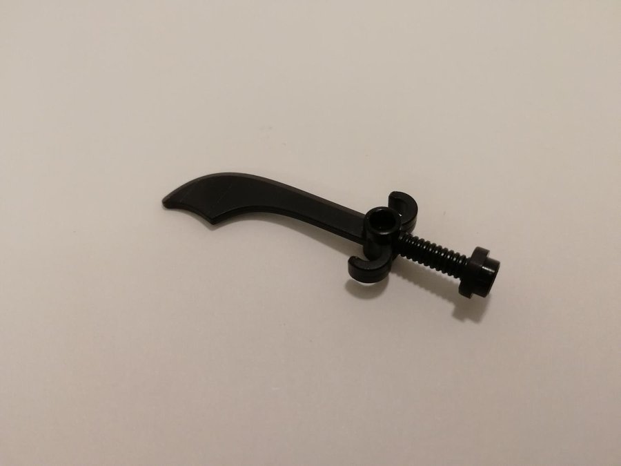 Lego - tillbehör - vapen - svärd - sabel - scimitar - part 43887 - svart