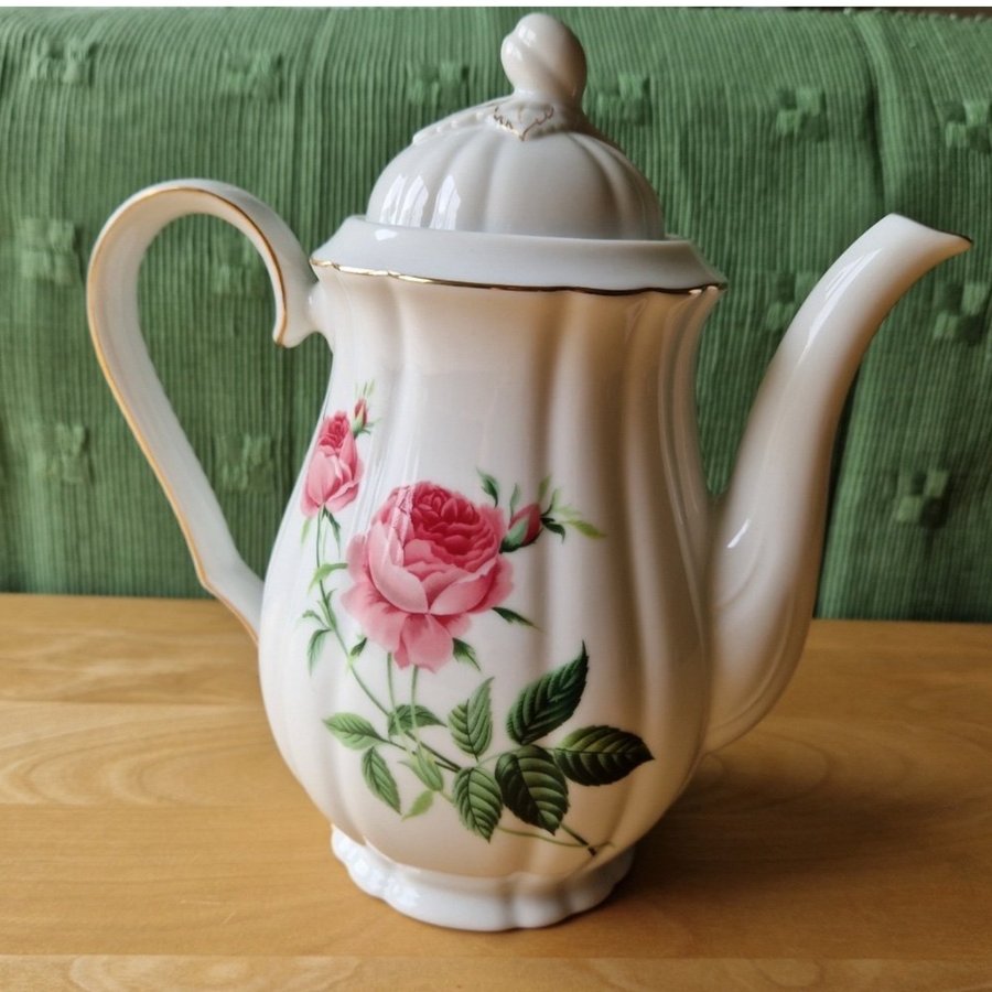 ROSE KAFFEKANNA CHRISTINEHOLM PORCELAINE RETRO VINTAGE