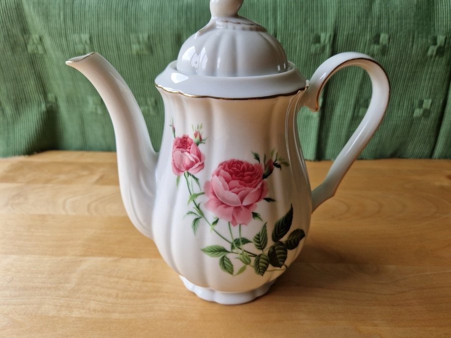 ROSE KAFFEKANNA CHRISTINEHOLM PORCELAINE RETRO VINTAGE