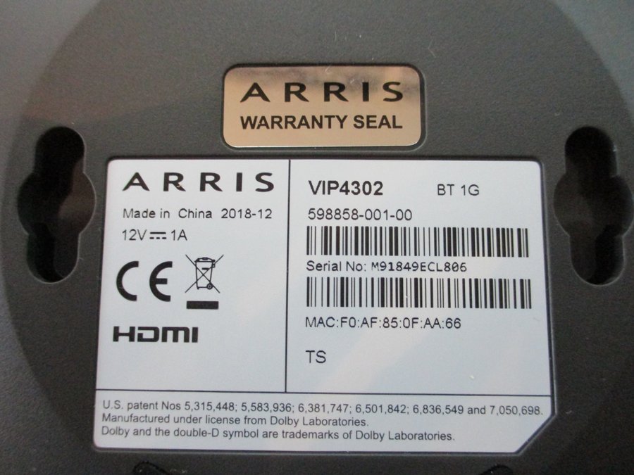 TELIA TV Box ARRIS VIP4302