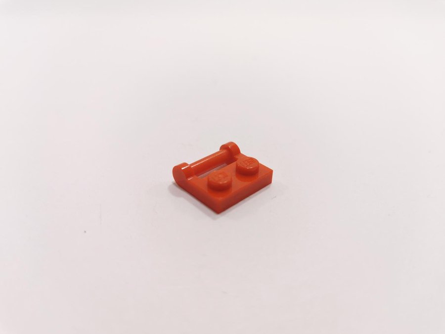 Lego - plate - modified - handle on side - 1x2 - part 48336 - röd