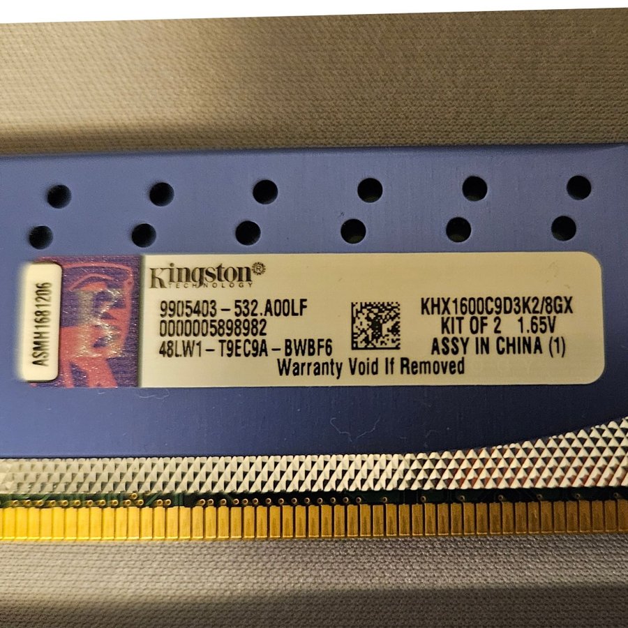 2st Kingston HyperX 8GB DDR3 1600MHz RAM minne