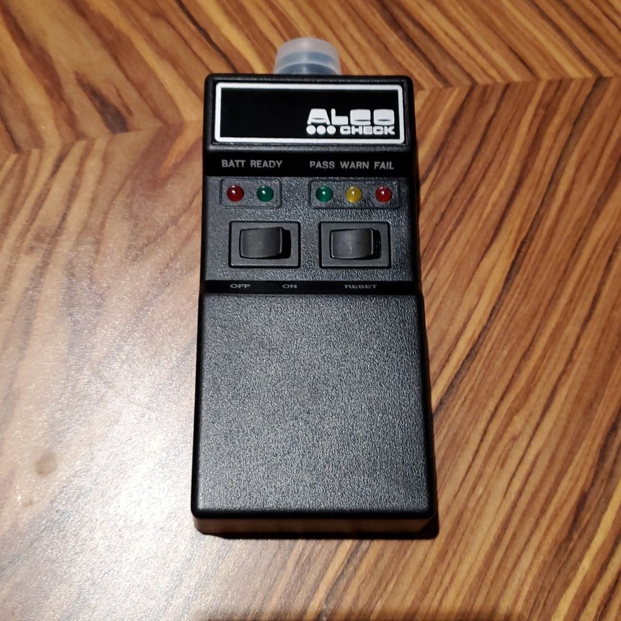 Vtg Elektronisk Alkohol "Breathalyzer" för självtestning 1979 Alco Check 3000