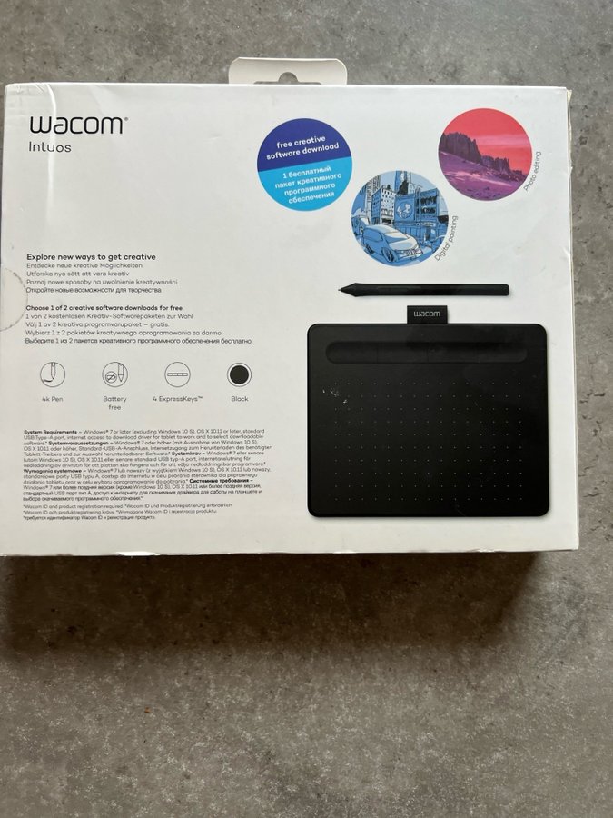 Wacom Intuos S Small Black (Oöppnad)