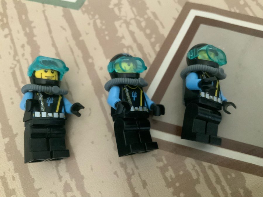 3 st Lego Dykare Minifigurer