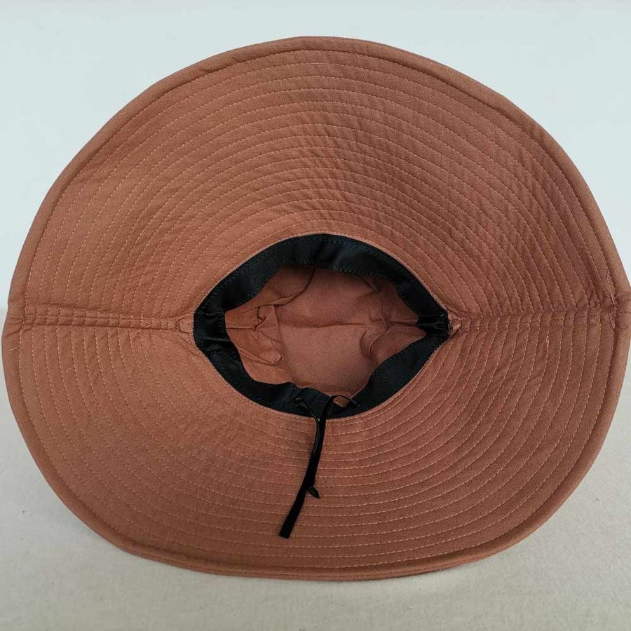 Wide Brim Cotton linen Bucket Hat, Coffee Sun Hat, Womens Summer Hat, Beach Hat