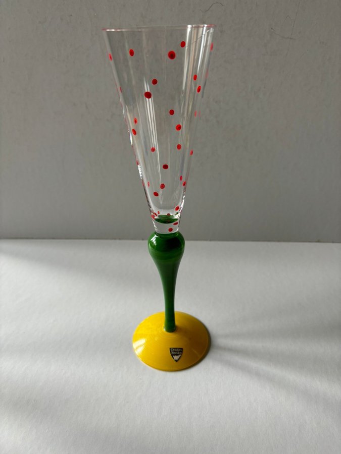 Orrefors Clown Champagne glas Design Anne Nilsson