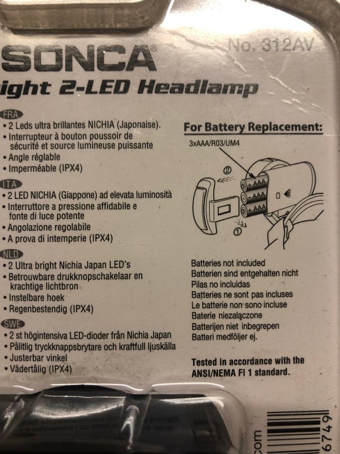 Pannlampa SONCA Ultra Bright 2-LED