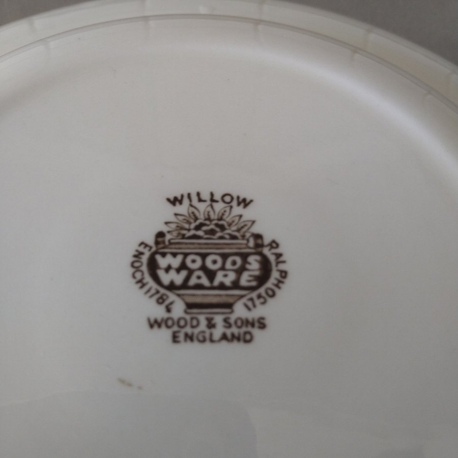 Willow Woods Ware Djup Tallrik England Nyskick