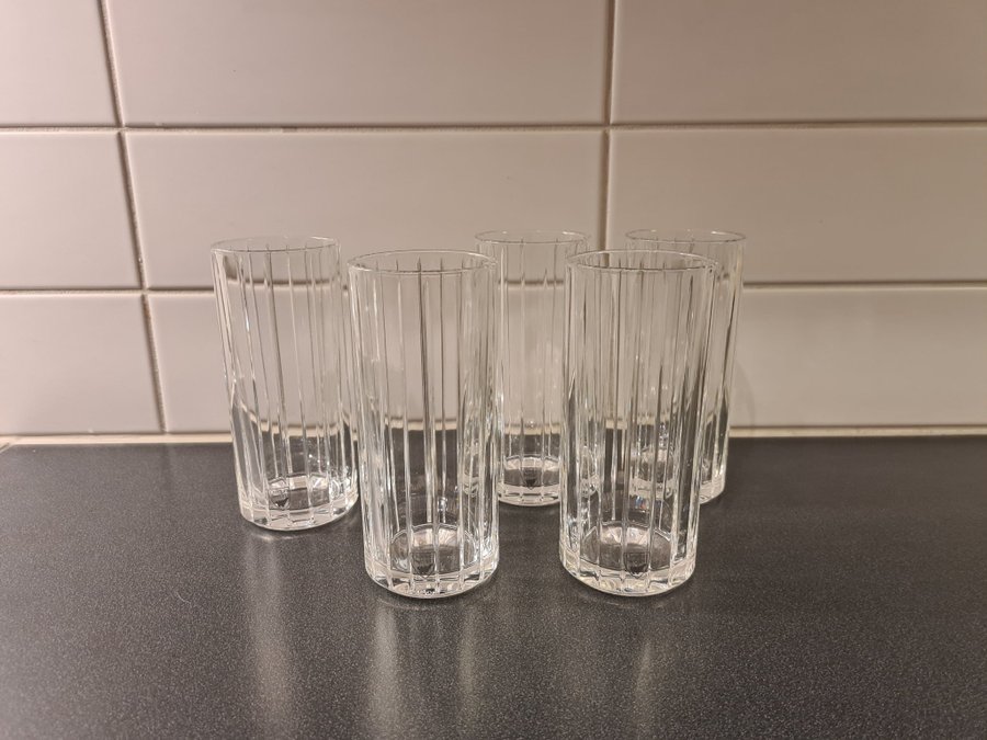 Orrefors Hotto latteglas x 5 fint skick. Lena Bergström.