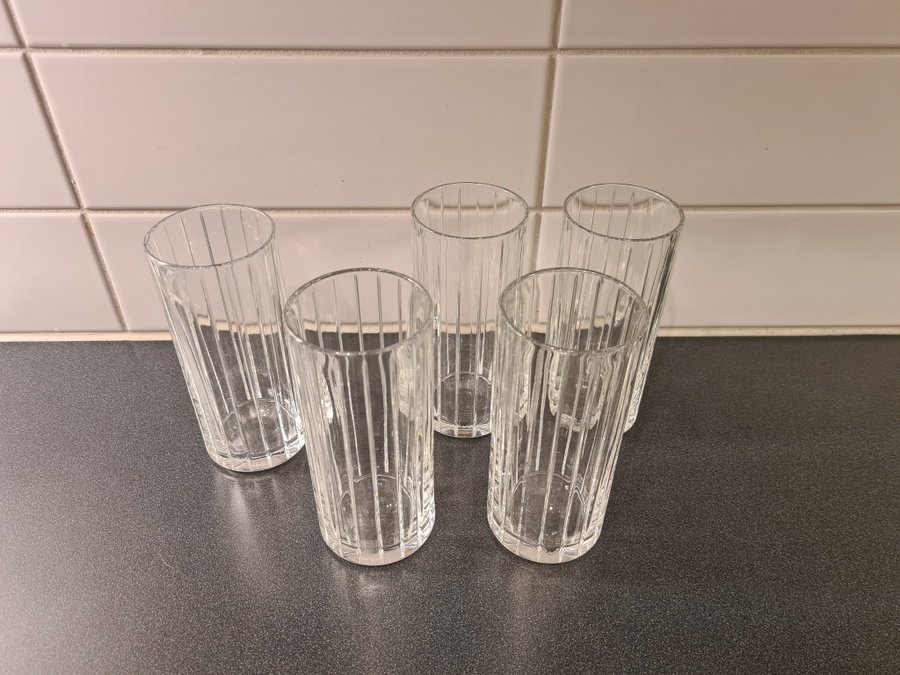 Orrefors Hotto latteglas x 5 fint skick. Lena Bergström.