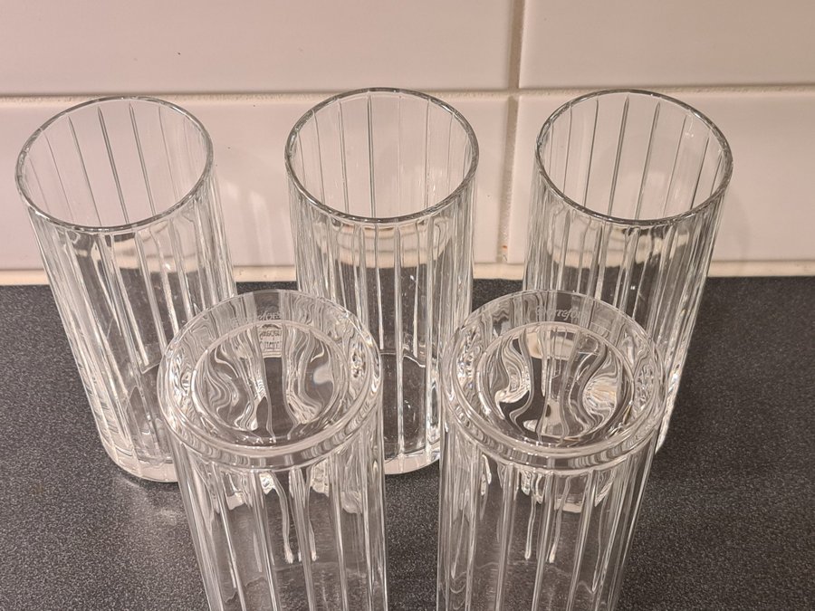 Orrefors Hotto latteglas x 5 fint skick. Lena Bergström.